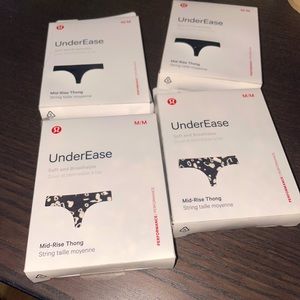 Lululemom UnderEase Mid-Rise Thong x4